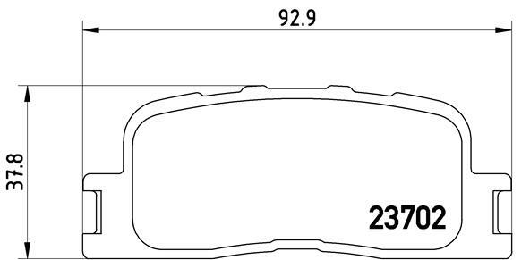 Sada brzdových destiček, kotoučová brzda BREMBO