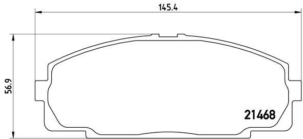 Sada brzdových destiček, kotoučová brzda BREMBO