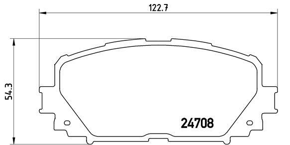 Sada brzdových destiček, kotoučová brzda BREMBO