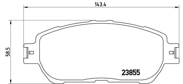 Sada brzdových destiček, kotoučová brzda BREMBO