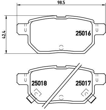 Sada brzdových destiček, kotoučová brzda BREMBO