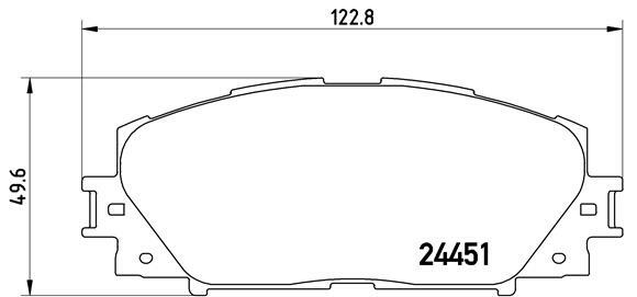 Sada brzdových destiček, kotoučová brzda BREMBO