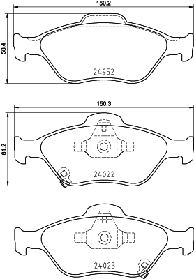 Sada brzdových destiček, kotoučová brzda BREMBO