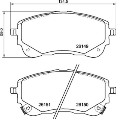 Sada brzdových destiček, kotoučová brzda BREMBO