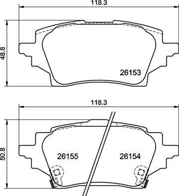 Sada brzdových destiček, kotoučová brzda BREMBO