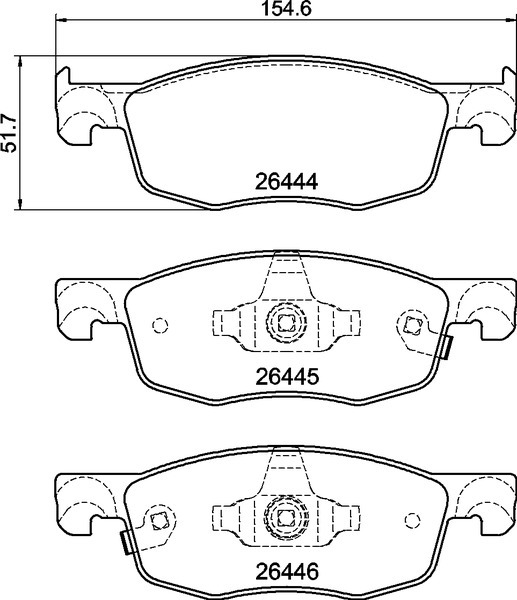 Sada brzdových destiček, kotoučová brzda BREMBO