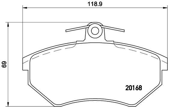 Sada brzdových destiček, kotoučová brzda BREMBO