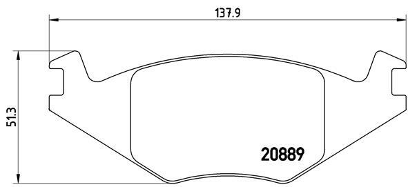 Sada brzdových destiček, kotoučová brzda BREMBO