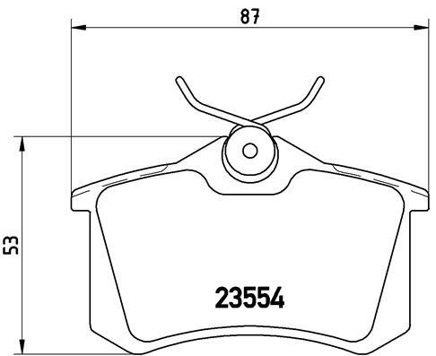 Sada brzdových destiček, kotoučová brzda BREMBO