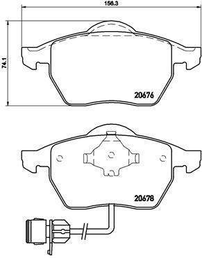 Sada brzdových destiček, kotoučová brzda BREMBO