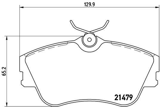 Sada brzdových destiček, kotoučová brzda BREMBO