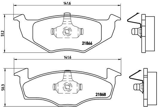 Sada brzdových destiček, kotoučová brzda BREMBO