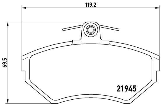 Sada brzdových destiček, kotoučová brzda BREMBO