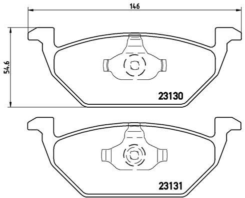 Sada brzdových destiček, kotoučová brzda BREMBO