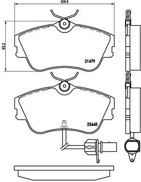 Sada brzdových destiček, kotoučová brzda BREMBO