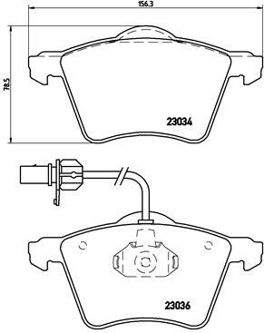 Sada brzdových destiček, kotoučová brzda BREMBO