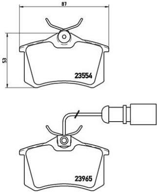 Sada brzdových destiček, kotoučová brzda BREMBO