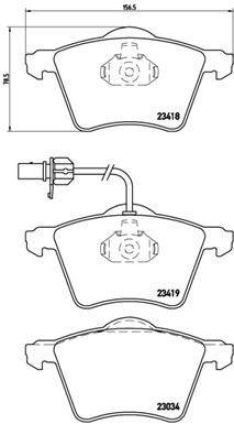 Sada brzdových destiček, kotoučová brzda BREMBO