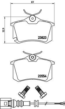 Sada brzdových destiček, kotoučová brzda BREMBO