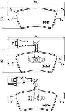 Sada brzdových destiček, kotoučová brzda BREMBO