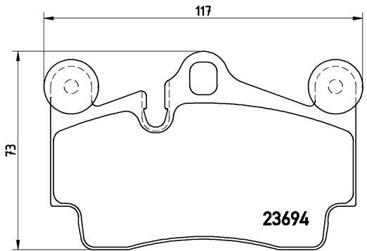 Sada brzdových destiček, kotoučová brzda BREMBO