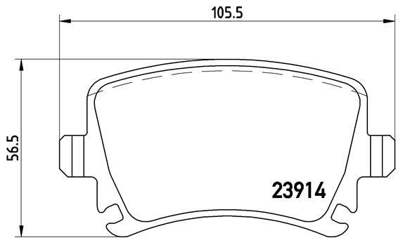 Sada brzdových destiček, kotoučová brzda BREMBO