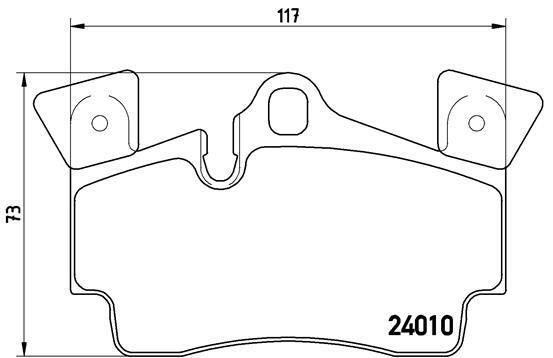 Sada brzdových destiček, kotoučová brzda BREMBO