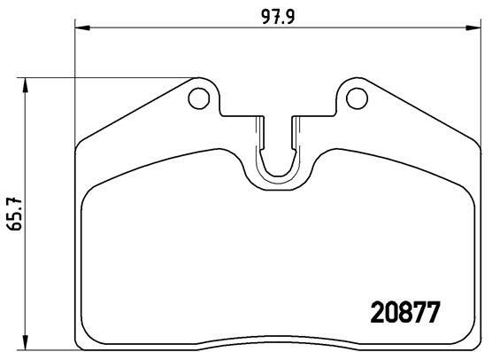 Sada brzdových destiček, kotoučová brzda BREMBO