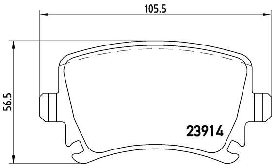 Sada brzdových destiček, kotoučová brzda BREMBO