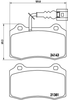 Sada brzdových destiček, kotoučová brzda BREMBO