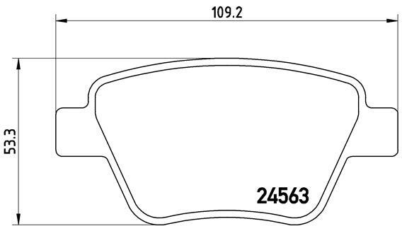 Sada brzdových destiček, kotoučová brzda BREMBO