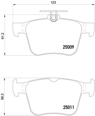 Sada brzdových destiček, kotoučová brzda BREMBO