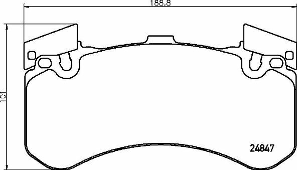 Sada brzdových destiček, kotoučová brzda BREMBO