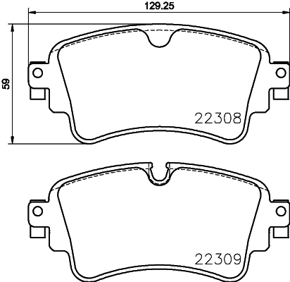 Sada brzdových destiček, kotoučová brzda BREMBO