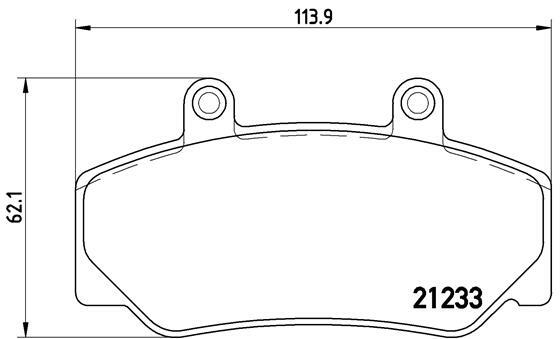 Sada brzdových destiček, kotoučová brzda BREMBO