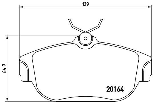 Sada brzdových destiček, kotoučová brzda BREMBO