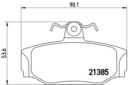 Sada brzdových destiček, kotoučová brzda BREMBO