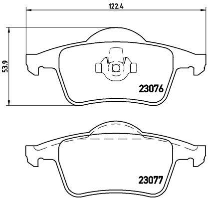 Sada brzdových destiček, kotoučová brzda BREMBO