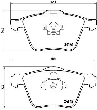 Sada brzdových destiček, kotoučová brzda BREMBO