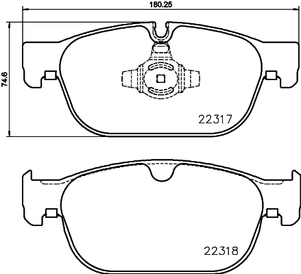 Sada brzdových destiček, kotoučová brzda BREMBO