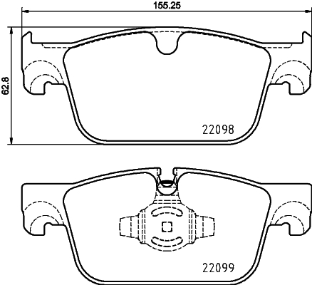 Sada brzdových destiček, kotoučová brzda BREMBO