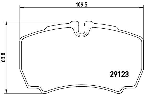 Sada brzdových destiček, kotoučová brzda BREMBO