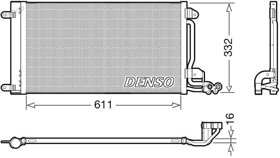 Kondenzátor, klimatizace DENSO