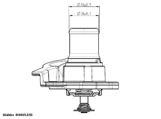 Termostat, chladivo BorgWarner (Wahler)