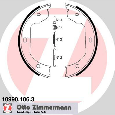 Sada brzdových čelistí, parkovací brzda ZIMMERMANN