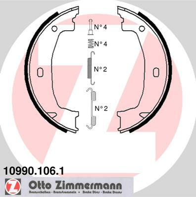 Sada brzdových čelistí, parkovací brzda ZIMMERMANN