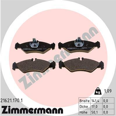 Sada brzdových destiček, kotoučová brzda ZIMMERMANN