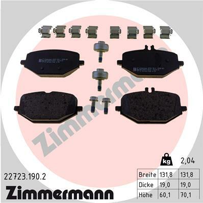 Sada brzdových destiček, kotoučová brzda ZIMMERMANN