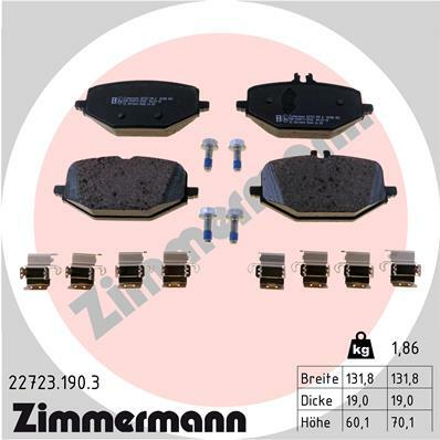 Sada brzdových destiček, kotoučová brzda ZIMMERMANN