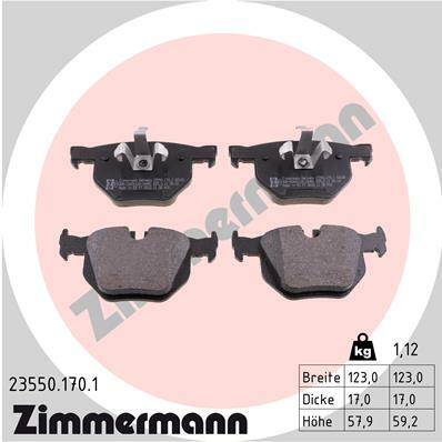 Sada brzdových destiček, kotoučová brzda ZIMMERMANN